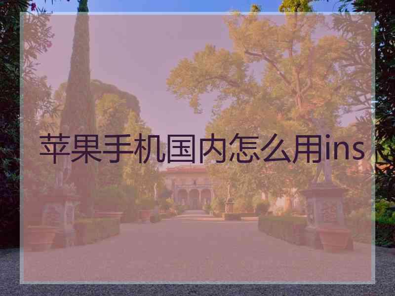 苹果手机国内怎么用ins