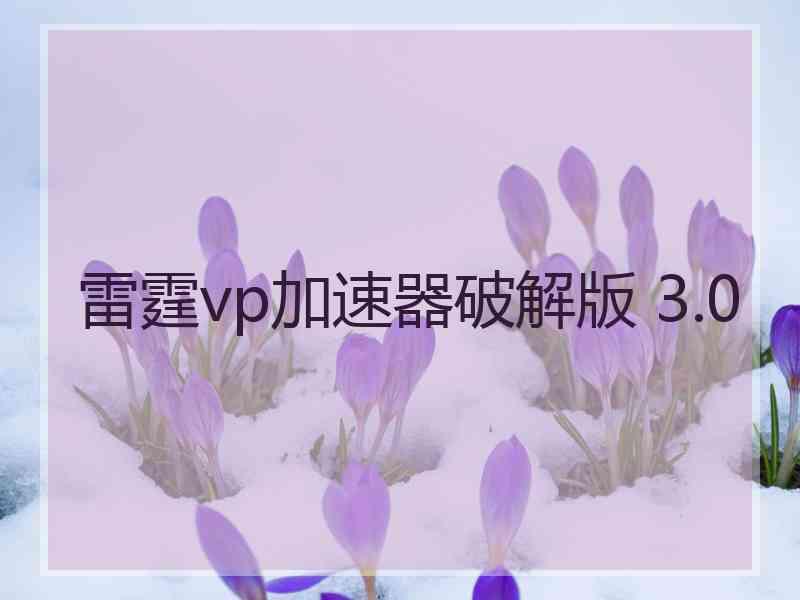 雷霆vp加速器破解版 3.0