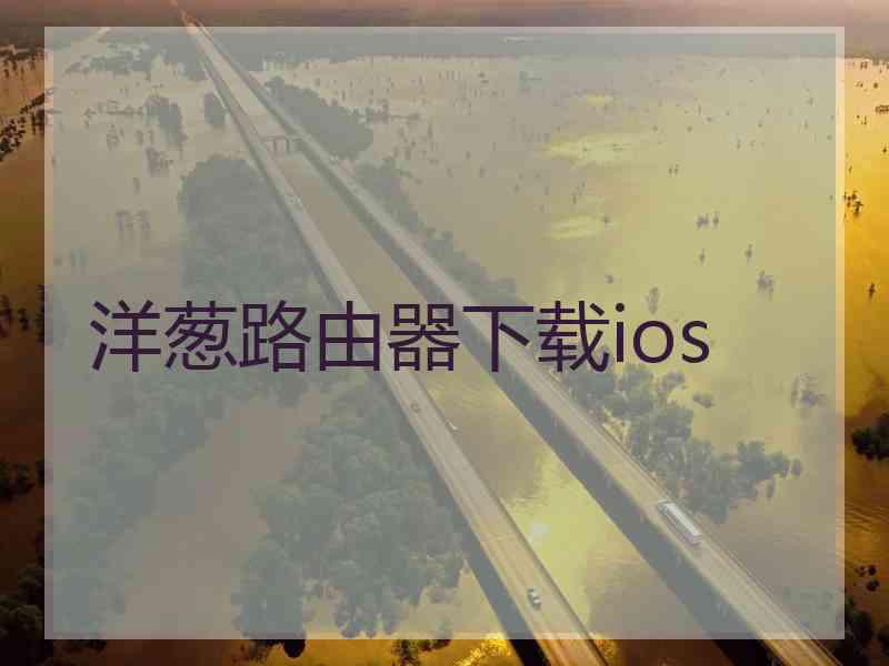 洋葱路由器下载ios