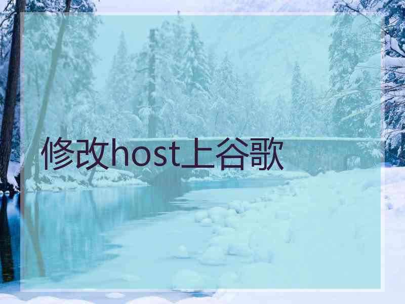 修改host上谷歌