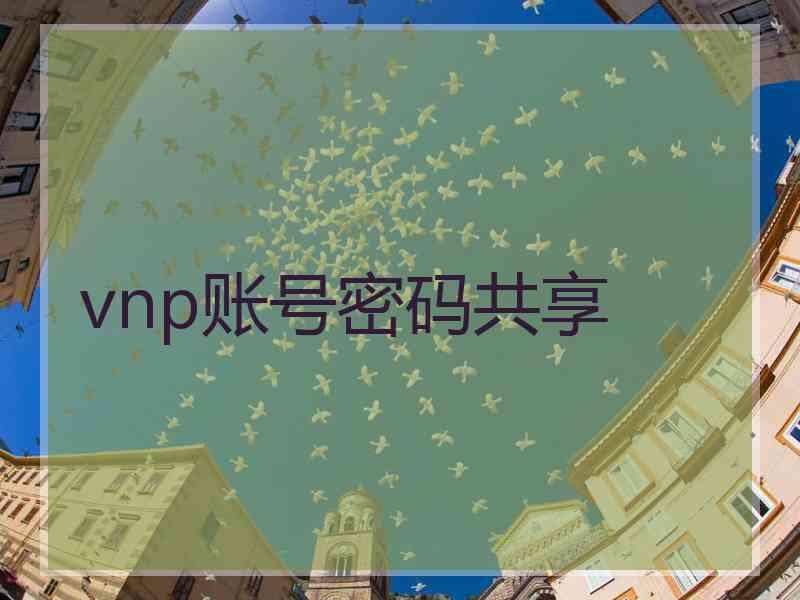 vnp账号密码共享