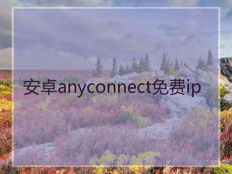 安卓anyconnect免费ip