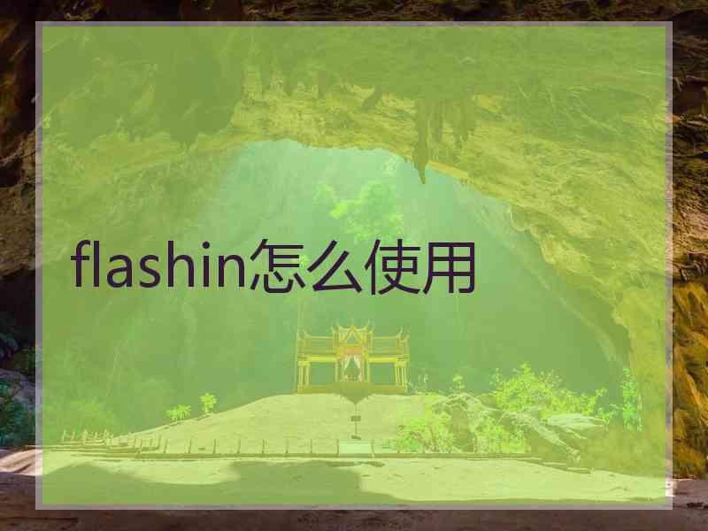 flashin怎么使用