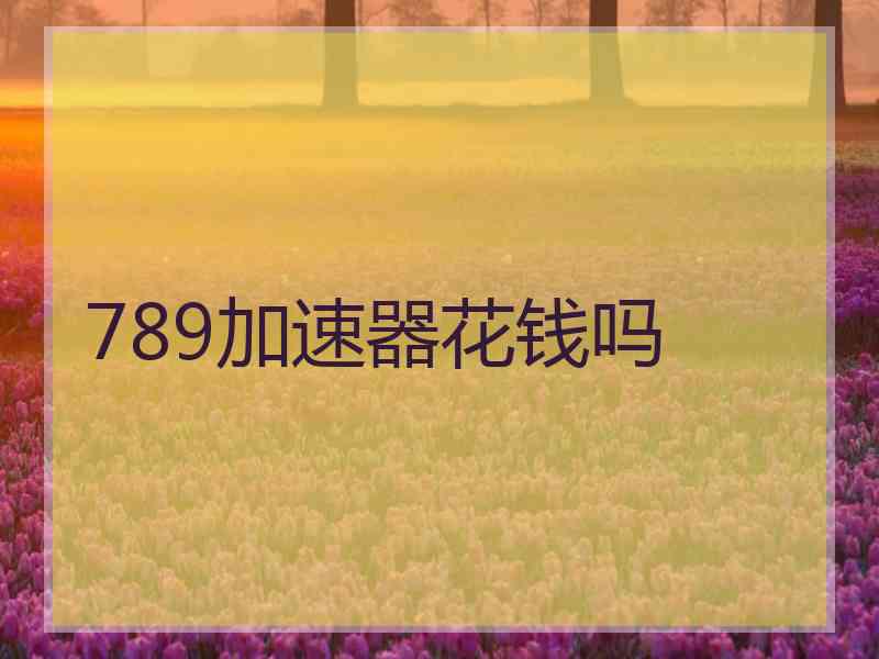 789加速器花钱吗