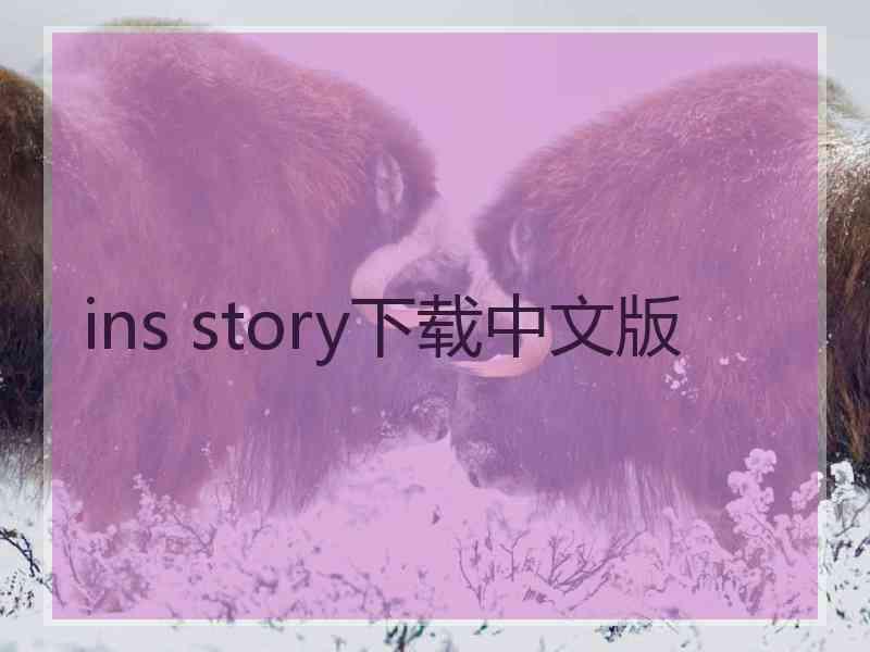 ins story下载中文版