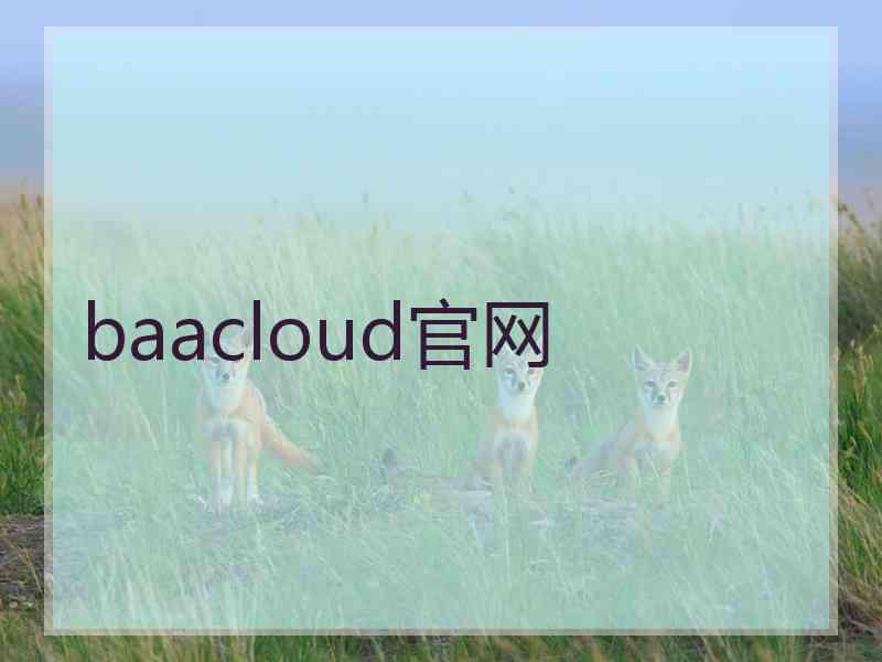 baacloud官网